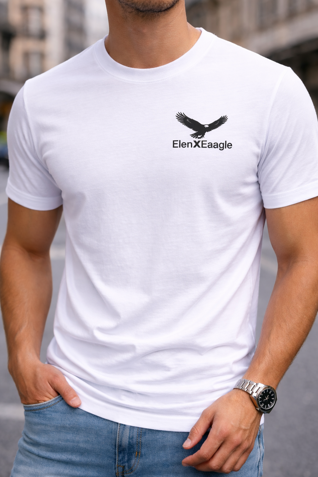 ElenXEaagle Premium Cotton Tee - Wholesale in Prayagraj, UP