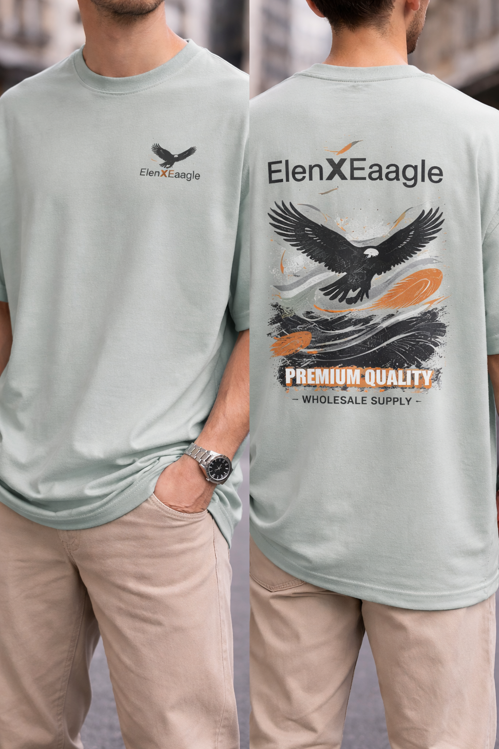ElenXEaagle Minimal Eagle Tee - Branded Men's Wear Wholesale